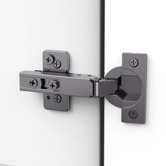 20 Pack Frameless Full Overlay Soft Close Concealed Hinges, Black Titanium Plated, Self Closing, 105° Open Angle 3D Adjustment, Stop 85 ＆ 105 Degrees, Clip On, Stainless Steel for Cabinet Door