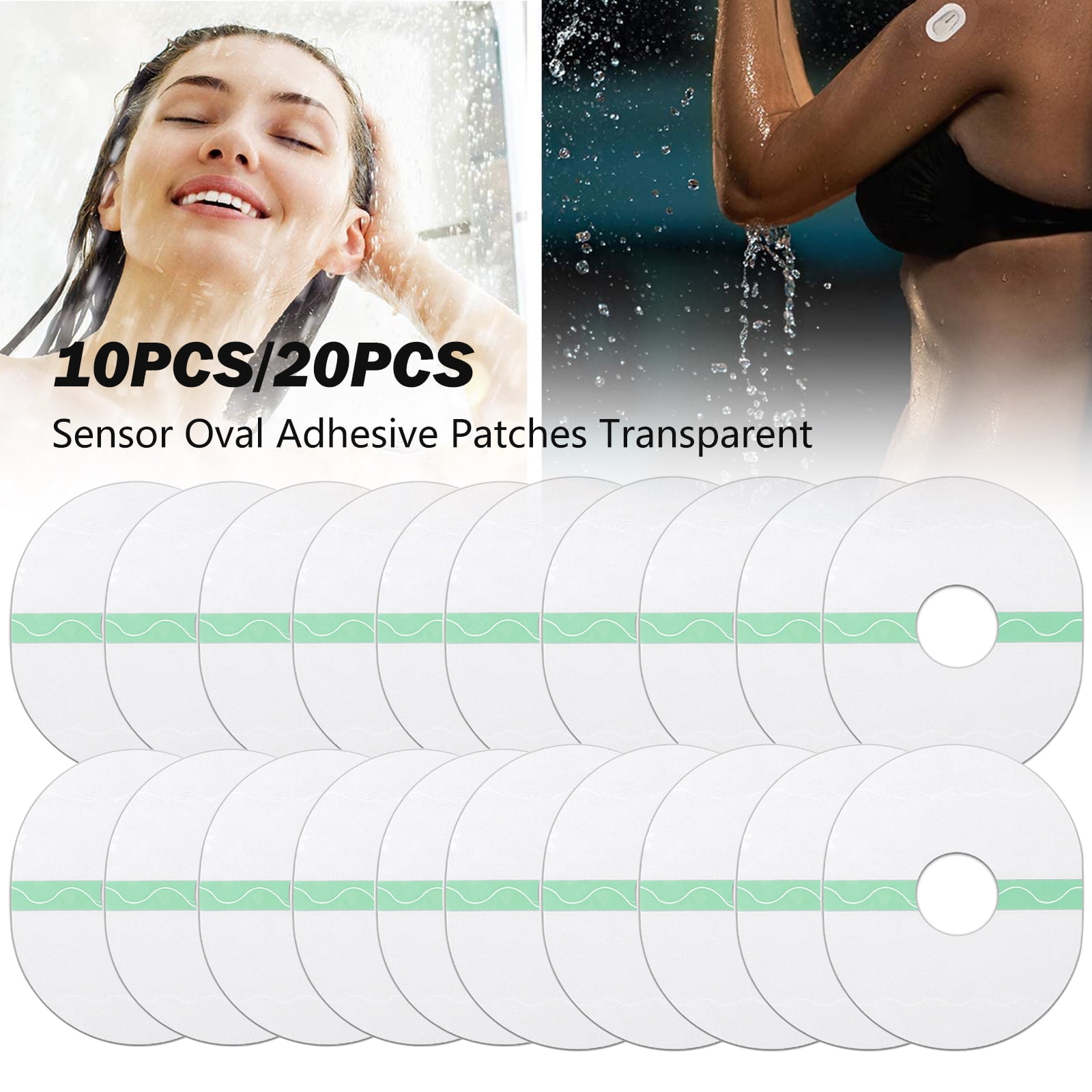 LiangMai Dexcom G6 Adhesive Patches - 20 Pack Waterproof & Transparent  Overpatch CGM Stickers for G6 