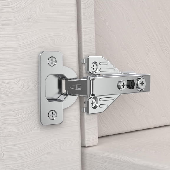20 Pack Full Overlay Soft Close Concealed Hinges, Small Door Gap, Clip-on Plate, Face Frame Door, Self Closing Hidden Satin Nickel 3D Hinge, 105° Open Angle Concealed Stainless Steel Hinges