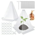 thumbnail image 1 of 20 Pack Garden Cloches for Plants Clear Reusable Small Plastic Seedling Covers Mini Greenhouse Plants Bell Covers Against for Frost, Sun, Birds 7.8" x 11", 1 of 6