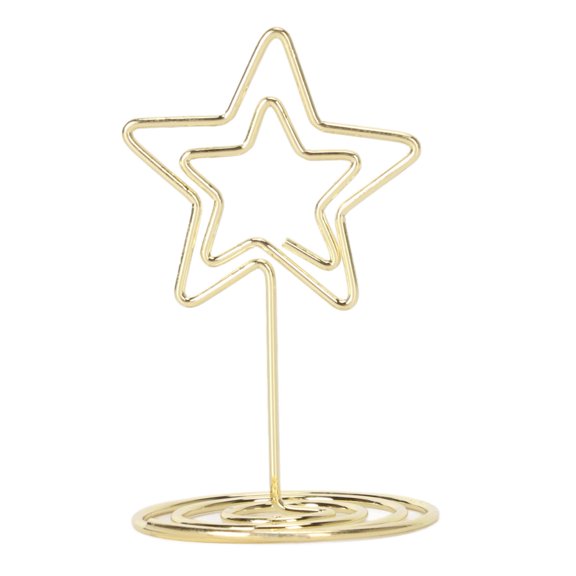 20-Pack Gold 5-Pointed Star Wire Place Card Holders for Weddings & Office 20PCS gold