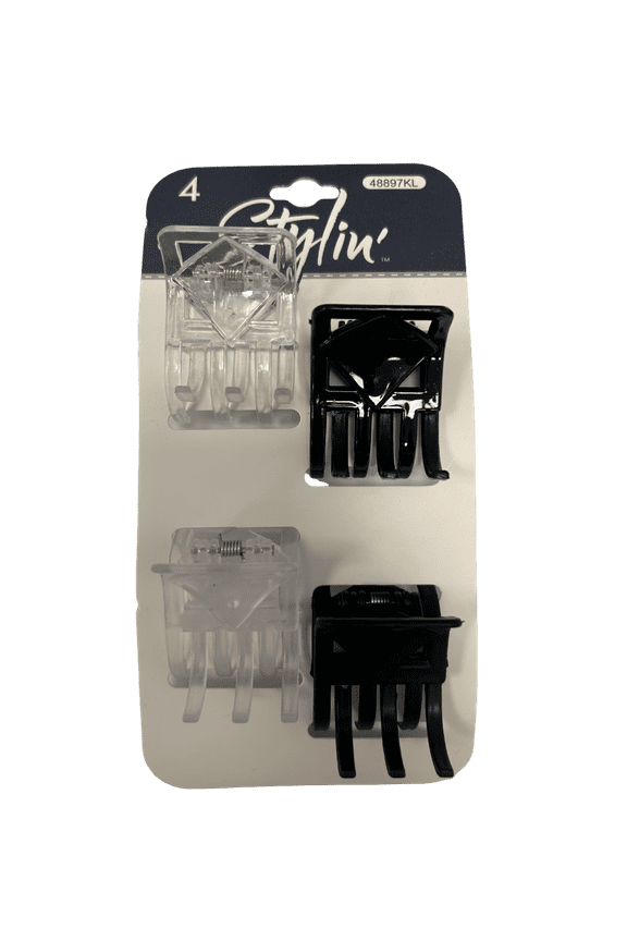 20 Pack Hair Clips, Stylish, Strong Grip Clips for Everyday, Special Occasions, Quick Hair Styling, Versatile, Essential Accessories for Women, Must Have Hair Tools Set, Bulk, Black, Clear