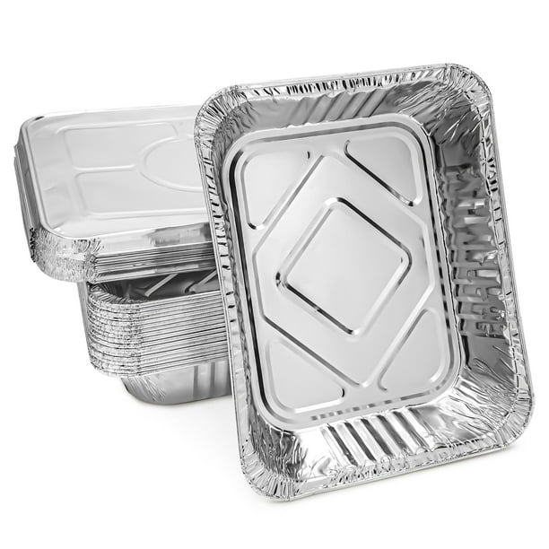 Juvale 20 Pack Large Disposable Aluminum Foil Rectangle Pans with