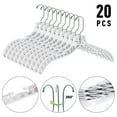 thumbnail image 1 of 20 Pack Hangers, Clear Plastic Hangers, Heavy Duty Clothes Hangers, Crystal Cut Hangers for Shirt, Coat, Dress, Closet Hangers with 360 Degree Rotatable Hook for Home, 1 of 9