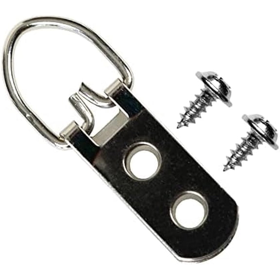 20 Pack Heavy Duty D-Ring Steel Picture Hangers w/Screws - Double Holes Clasp for Frames, Clock, Paintings, Artwork, Photos, Mirrors | Tools & Hardware Other