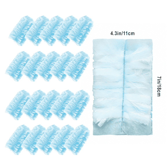 20-Pack Heavy Duty Duster Refills - Universal Dusting Heads for Standard Handles, Blue Disposable Dust Cleaning Pads