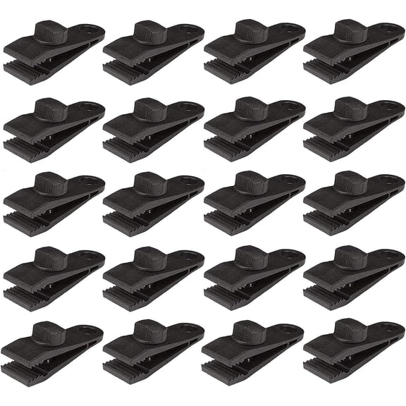 20 Pack Heavy Duty Plastic Tarp Clip Lock Grip Clamp for Professional Daily Home Outdoor Use