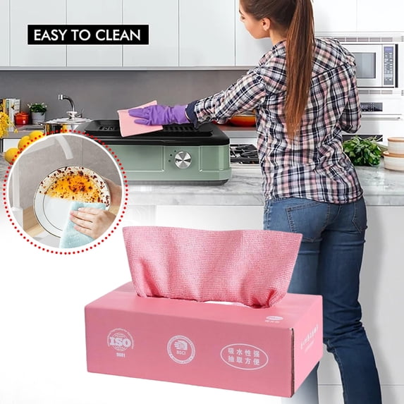 20 Pack Heavy Duty Reusable Kitchen Towels, Thickened Washable Dish Cloths for Dishes and Counter, Multi-Purpose Dry Wet Cleaning Rags, Quick-Dry Absorbent Roll Towels for Kitchen