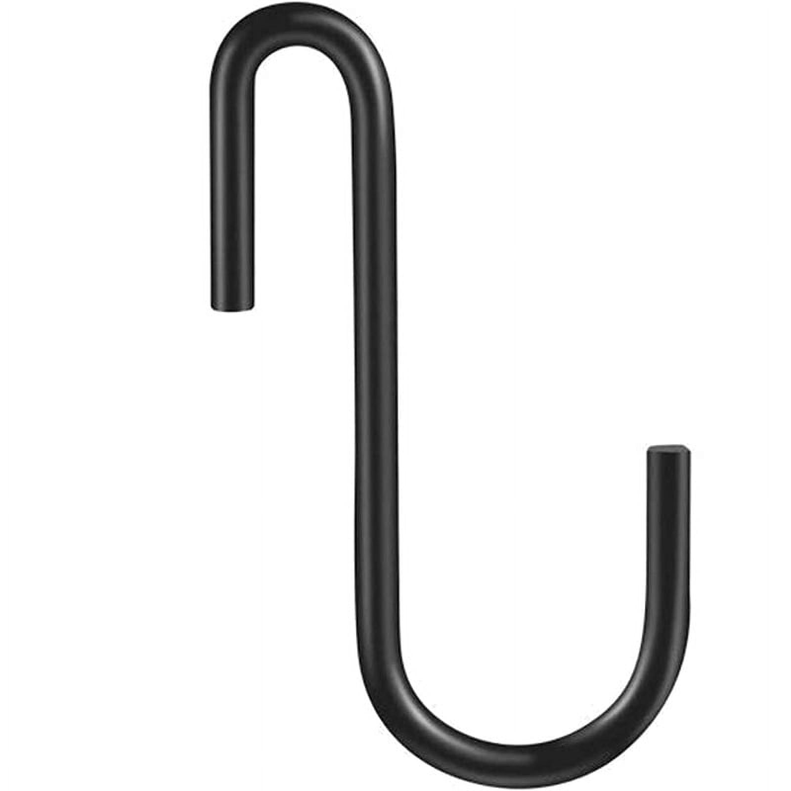 15 Pack Heavy Duty Black S Hooks - 3.5 Inch, Stainless Steel For Hanging Jeans, Pots, Tools