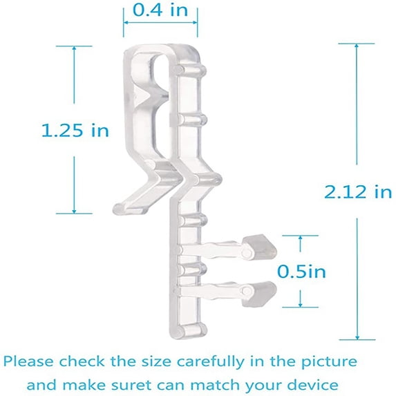 20 Pack Hidden Channel Clips For Blinds 1 7/8 Inch Plastic Clips For Window Blind Valance (Clear, 15*3*9cm)