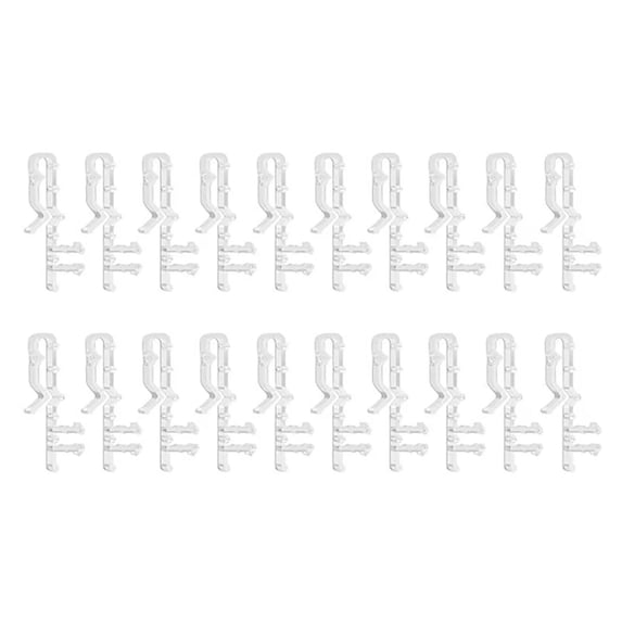 20 Pack Hidden Channel Clips For Blinds 1 7/8 Inch Plastic Clips For Window Blind Valance