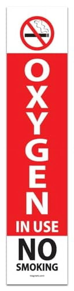 Signage High O2 (20 Pack) High Visibility Oxygen in Use Magnetic Sign for Safety ...