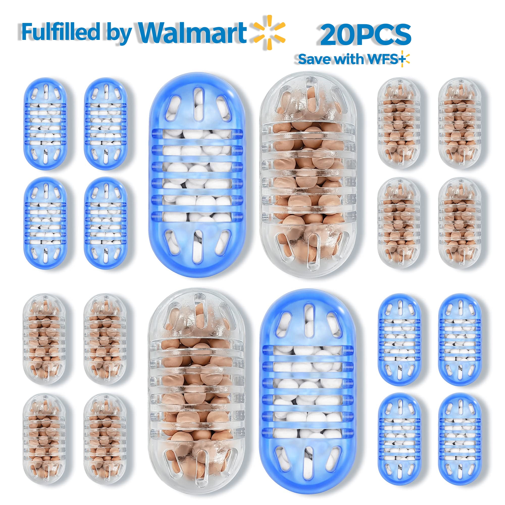 20Pack Humidifier Water Cartridge and Universal Humidifier Cleaner