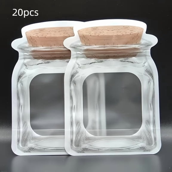 20 Pack Irregular Bottle Pouches with Frosted Window Elegant Reusable Gift Bags for Wine Bottles, Small Gifts & Party Favors Unique Design for Christmas, Birthday & Any Occasion
