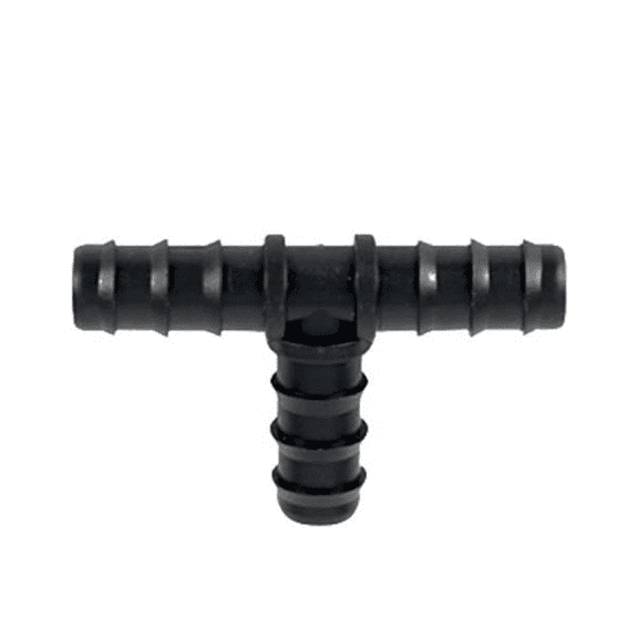 20-Pack - Irrigation Fittings Tee for 1/2" Drip Tubing - Barbed Connectors (Fits Most Brands, Rain Bird 16mm .520 ID and Compatible Drip or Sprinkler Systems)