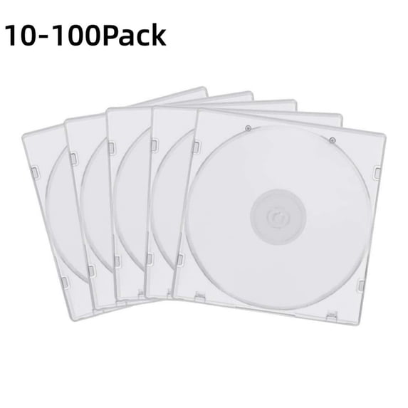 20-Pack Jewel Case Disc Organizer – Durable Clear Plastic, Fits Standard CD/DVDs Holds 1 Disc Per Tray