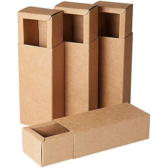 20 Pack Kraft Paper Drawer Box Festival Gift Wrapping Boxes Soap Jewelry Candy Weeding Party Favors Gift Packaging