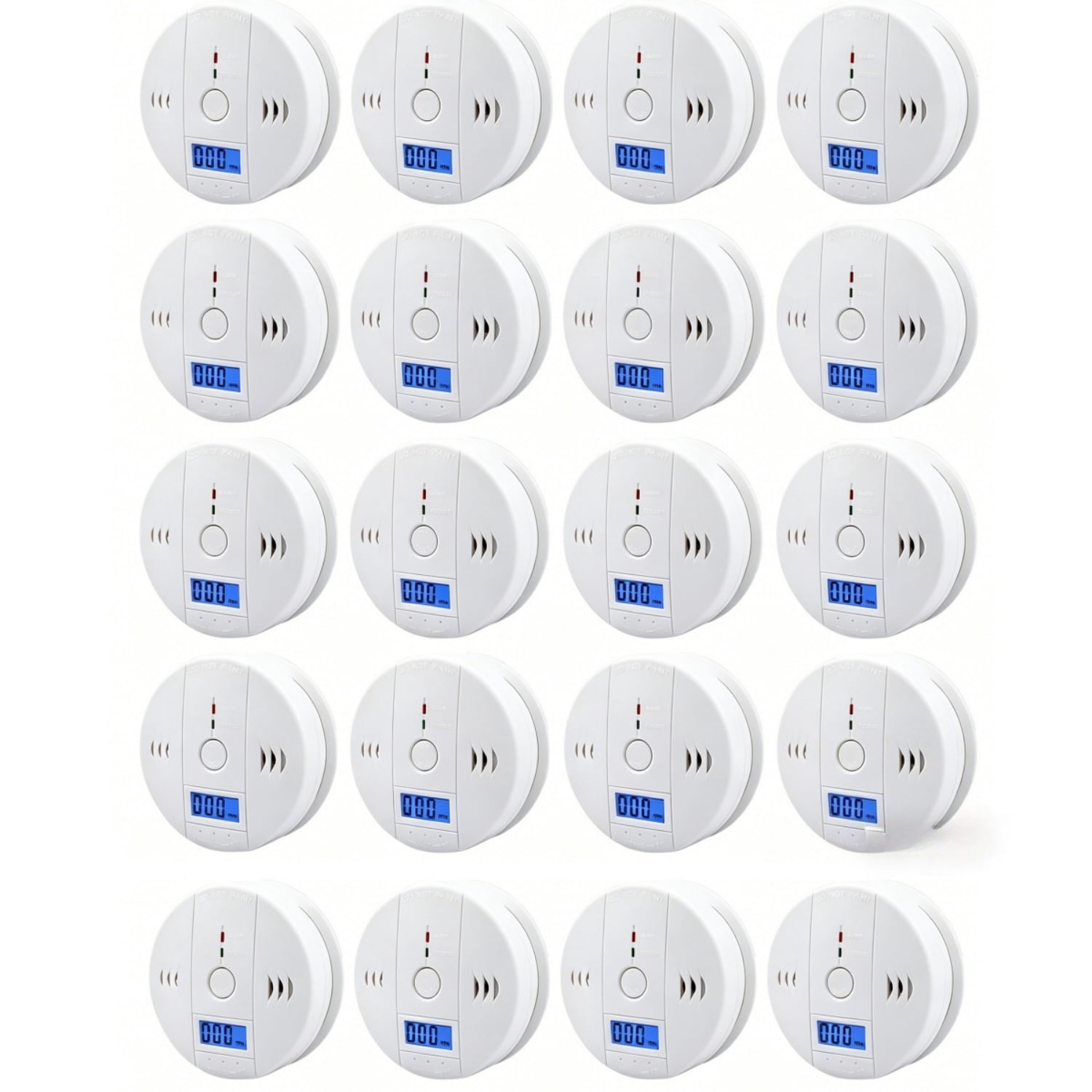 20 Pack LCD Display CO Carbon Monoxide Gas Detector Device Home Safety Alarm Detector