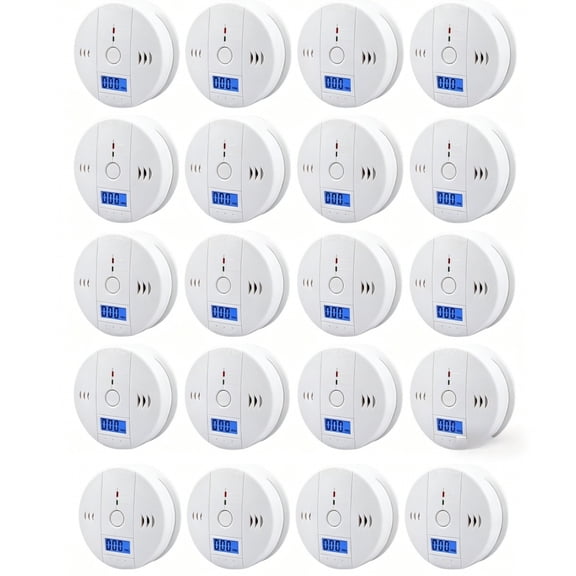 20 Pack LCD Display CO Carbon Monoxide Gas Detector Device Home Safety Alarm Detector
