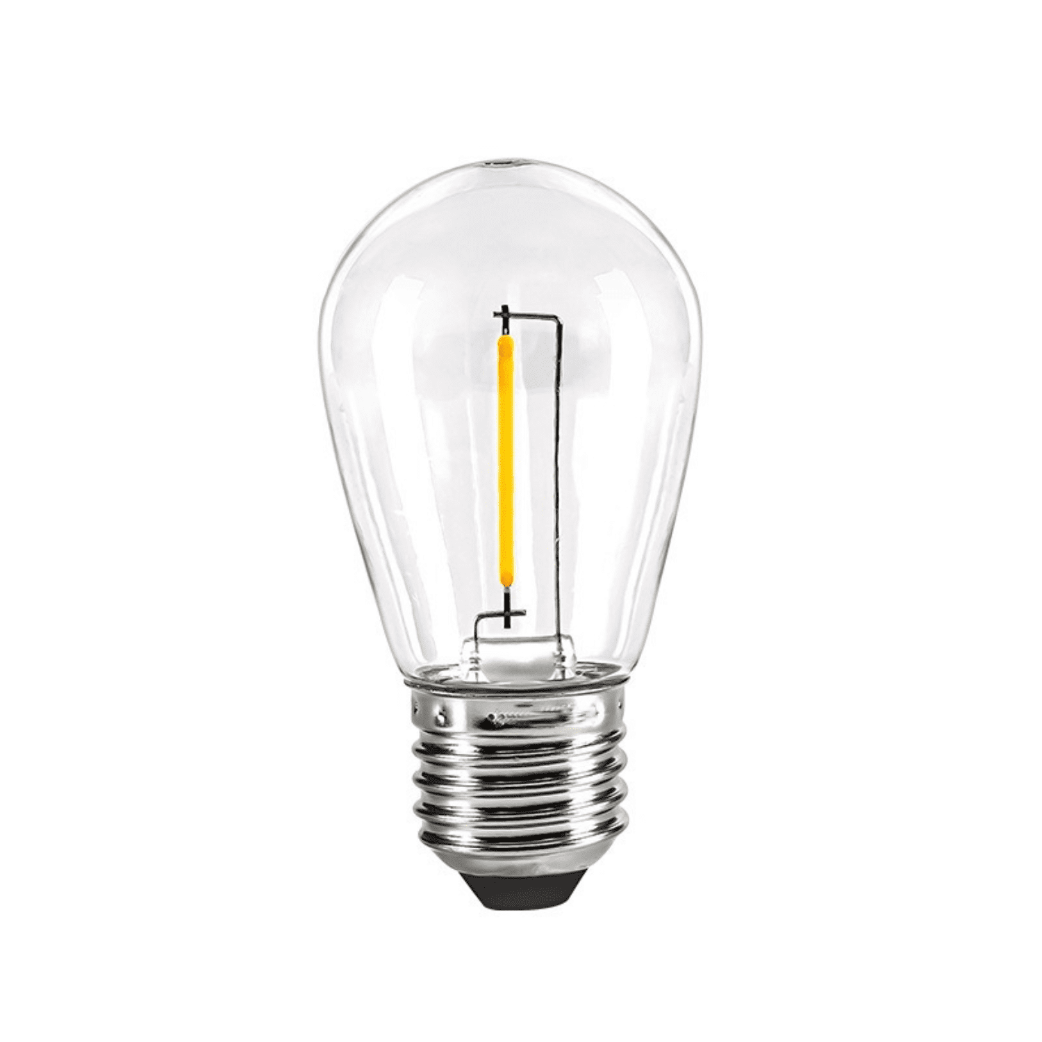 20 Pack LED S14 Replacement Light Bulbs, Shatterproof Outdoor 1 Watt to Replace 11Watts String Incandescent Bulb, E26 Regular Medium Screw Base, 2700K Warm White, Non-Dimmable