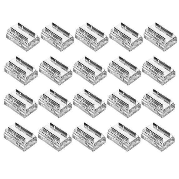 20 Pack LED Strip Connectors, for 8mm 2-Pin COB/SMD 2835/3528 LED Strips Traight,Corner, Strip-to-Strip Strip-to-Wire