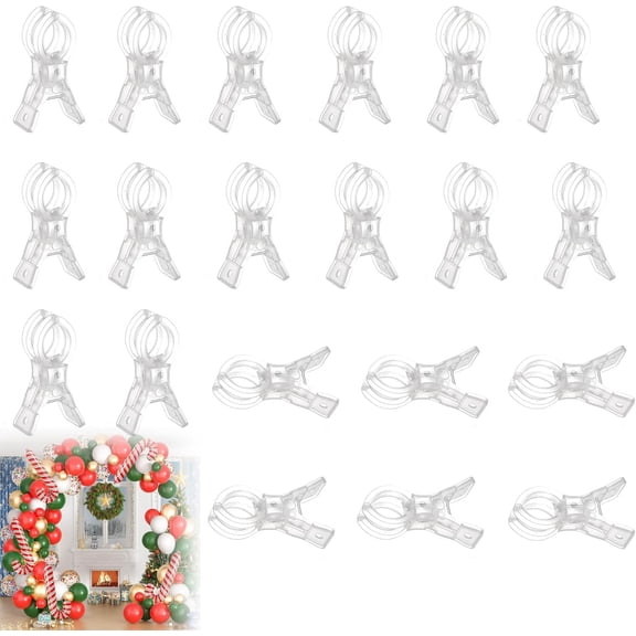 20 Pack Large Balloon Arch ClipsReusable Plastic Clear Spring Clamps for Backdrop Birthday Wedding Decoration Woodworking Photography StudiosHeavy Duty Ballon Clips3.5"