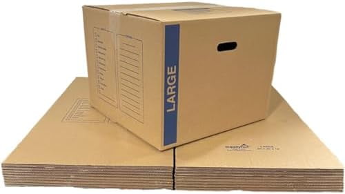 20 - Pack Large Cardboard Moving Boxes 20x20x15 32 ECT With Handles