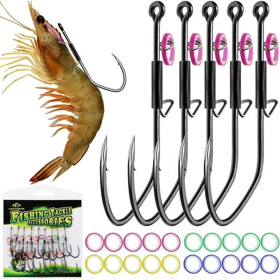 20pack Live Shrimp Hooks 3/0 High Strength Corrosion Resistant Fishing Hooks for Bass Catfish Pike Trout