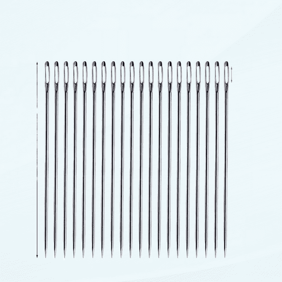 20 Pack Long Sewing Needles, Embroidery Needles Large Eye Stitching Needles, 6.8 inch/17.5 cm Long Needle, Upholstery Needles for Quilting Darning Bead Loom Beading Doll Making Sewing Art Crafts