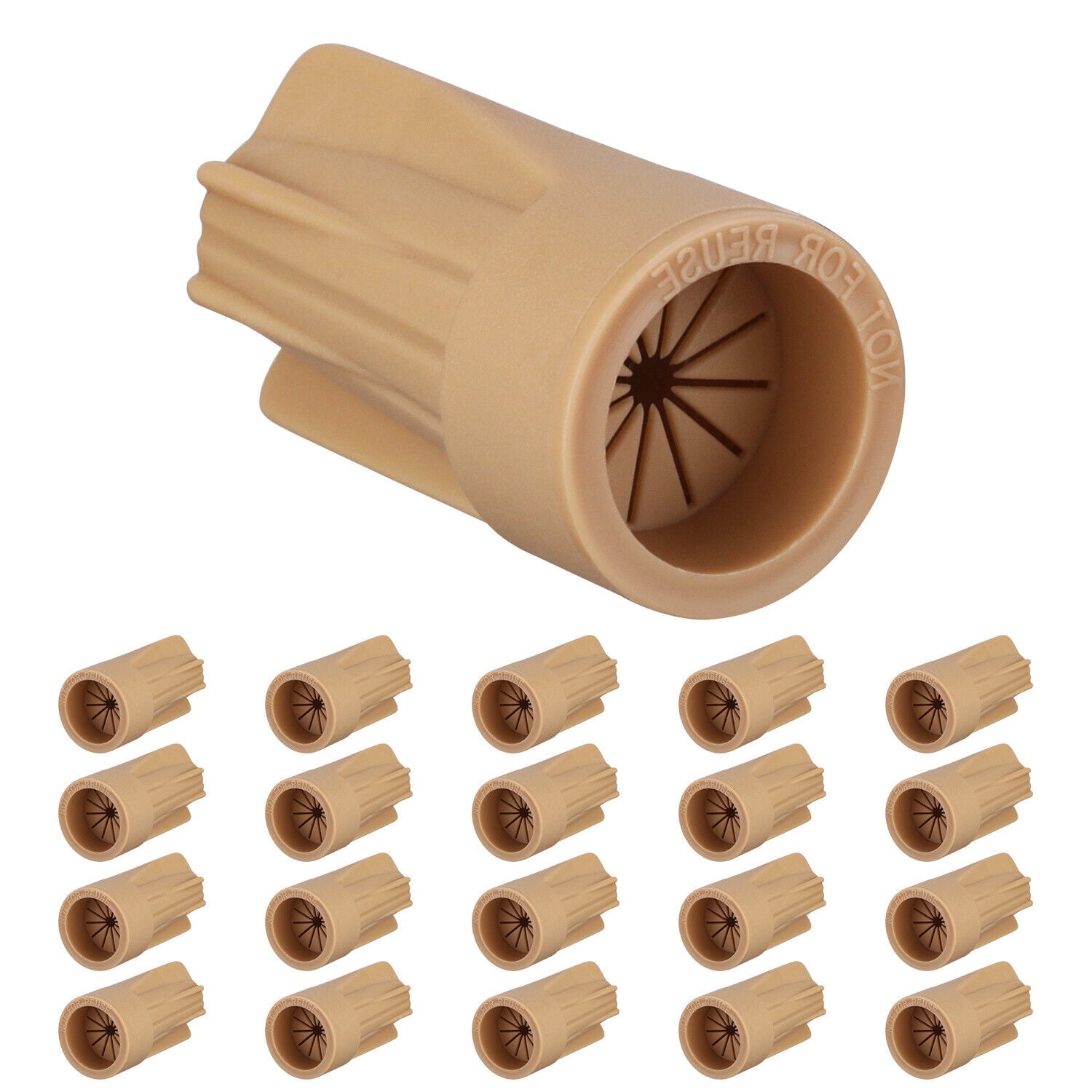 20 Pack Low Voltage Wire Connectors, 22AWG-12AWG, for Landscape Lights, Exterior Pathway Lighting, Electrical Twist Seal Elect Wire Nuts, 1.63*0.82"