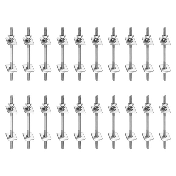 20 Pack M3x55mm 304 Stainless Steel Double End Threaded Stud Screws Set