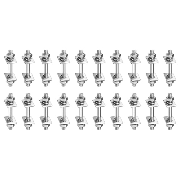 20 Pack M4x35mm 304 Stainless Steel Double End Threaded Stud Screws Set