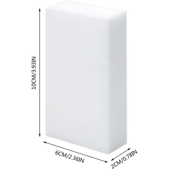 20-Pack Magic Melamine Dirt Eraser Sponge, 4"×2.4"×0.8" Multi-Surface Cleaning Block for White Walls, Shoes, Floor, Kitchen, Bathroom, No Chemical Needed, Cut-To-Fit Size, 20X Cleaning Cotton Balls