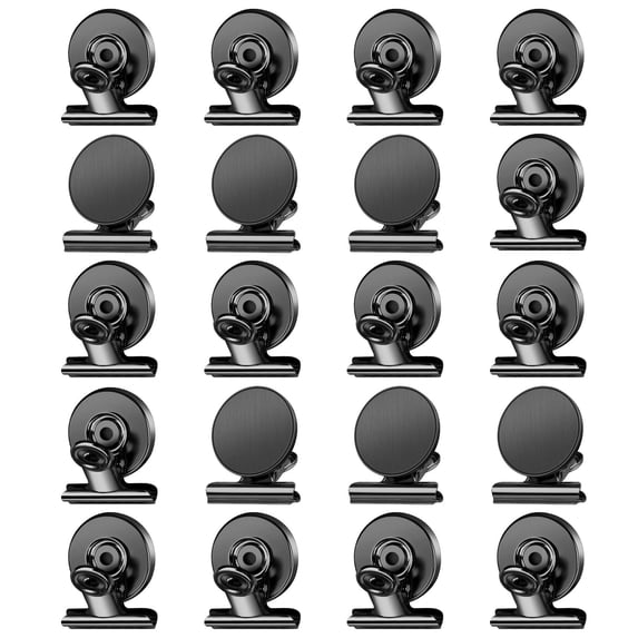 20 Pack Magnetic Clips Heavy Duty Refrigerator Magnet Clips, Fridge Magnets Whiteboard Magnets, Clips Magnets Scratch Free Metal Magnet Clips for Whiteboard, Fridge, Kitchen, Office