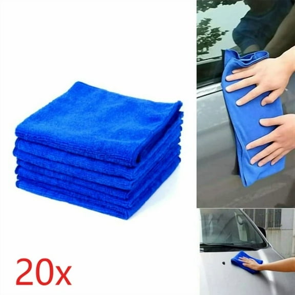 20 Pack Microfiber Cleaning Cloth No-Scratch Rag Car Polishing Detailing Towel