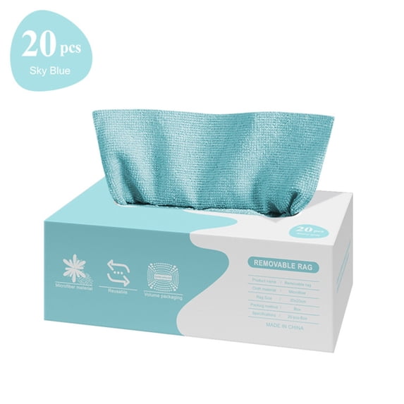 20-Pack Microfiber Cleaning Cloths for Car & Home, 7.9x7.9 Inch Reusable Wipes for Kitchen, Glass, Dusting, 2 Boxes