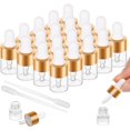 thumbnail image 1 of 20 Pack Mini Dropper Bottle for Cuticle Oil, 1ml Small Sample Essential Oil Dropper Bottles for Travel, Clear Empty Vails for Cosmetic Perfume, 1 of 7