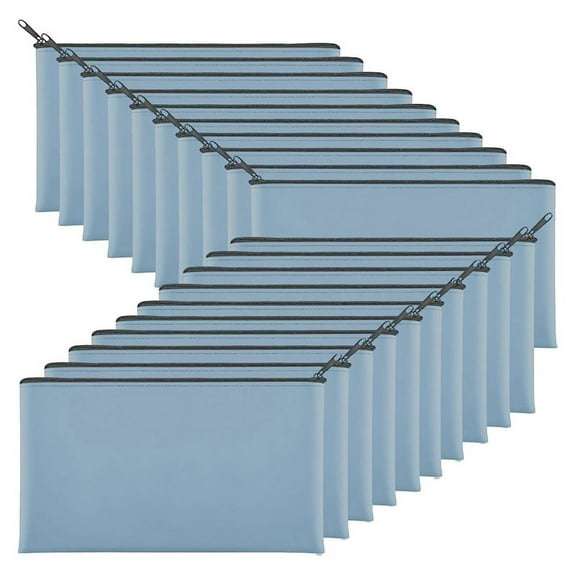 20 Pack Money Bags 11.5 x 6.1 Inch Bank Deposit Bags with Zipper A