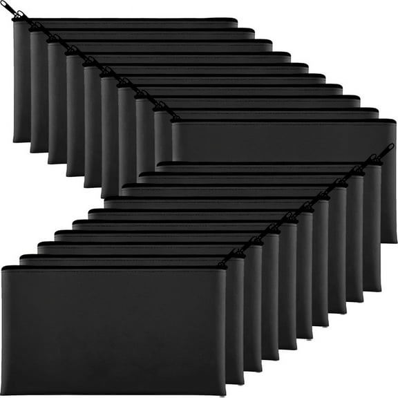 20 Pack Money Bags 11.5 X 6.1 Inch Bank Deposit Bags with Zipper Coin Money Bags for Cash Coins Cosmetic Invoice Tools B