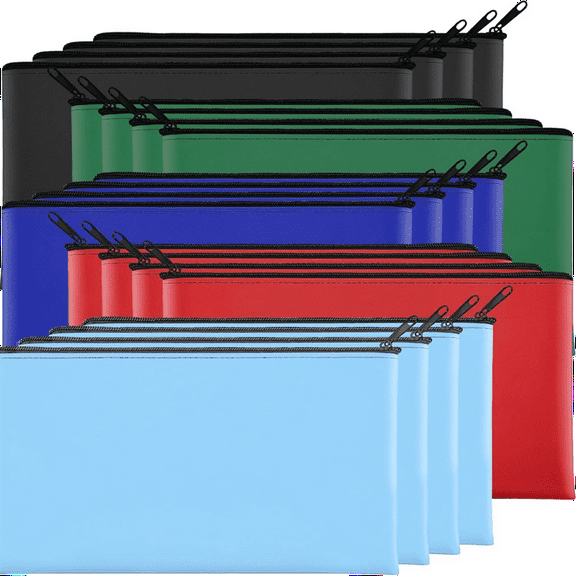 20 Pack Money Bags 11.5 x 6.1 Inch Bank Deposit Bags with Zipper C