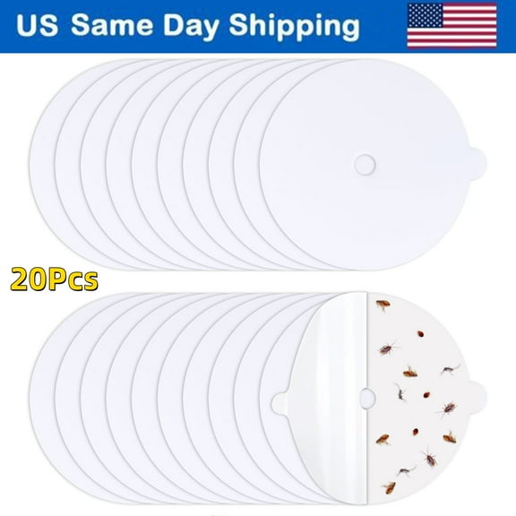 20 Pack Mosquito Flea Trap Refill Discs Replacement Glue Boards,5.4 Inch Fits Most Models Sticky Dome Flea Bed Bug Traps