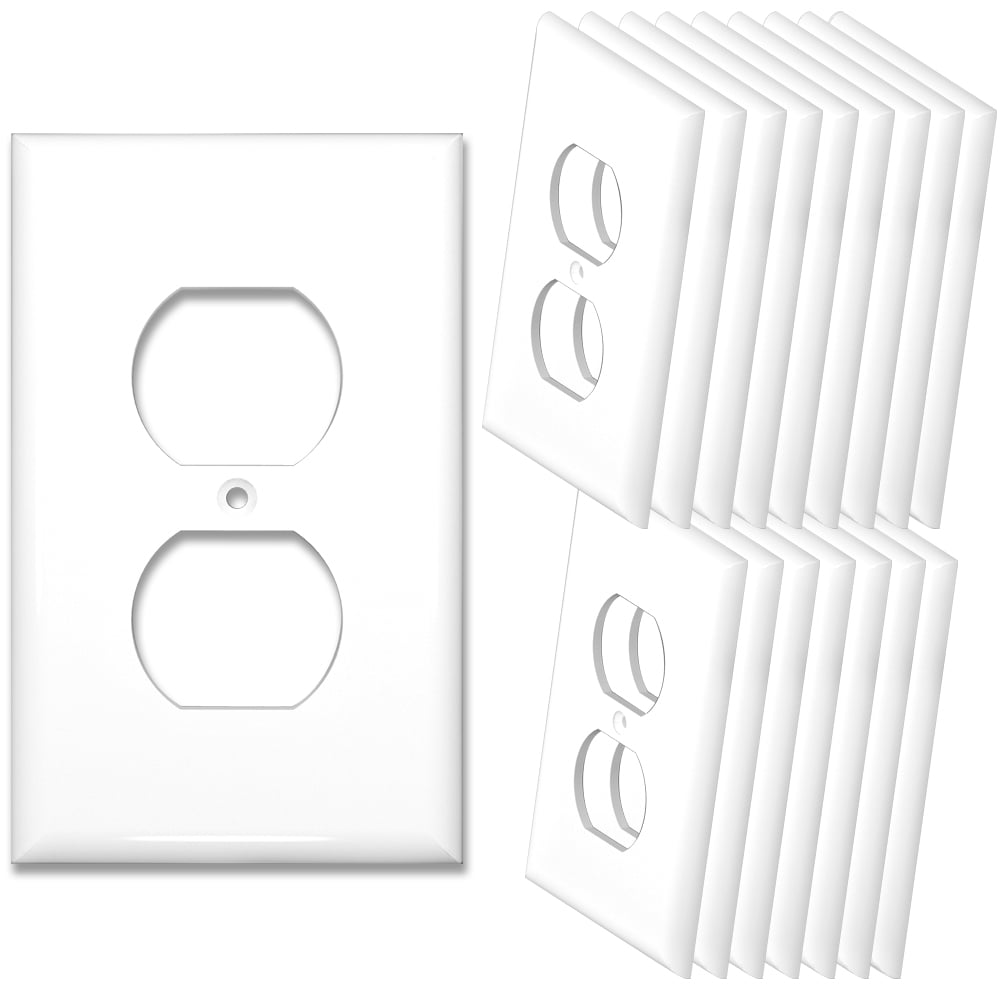 [20 Pack] NEU 1Gang Duplex Receptacle Outlet Switch Cover MidSize