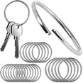 thumbnail image 1 of 20 Pack No Tarinsh Key Rings, Quick Release, Stainless Steel Split Keychain Rings for Car Keys, 1 of 6