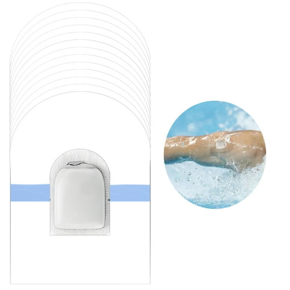 20 Pack Omnipod Adhesive Patches, Waterproof & Transparent Patches for Omnipod, Breathable, Skin-Friendly and Self-Adhesive Patch with Hole, Durable up to 10 Days