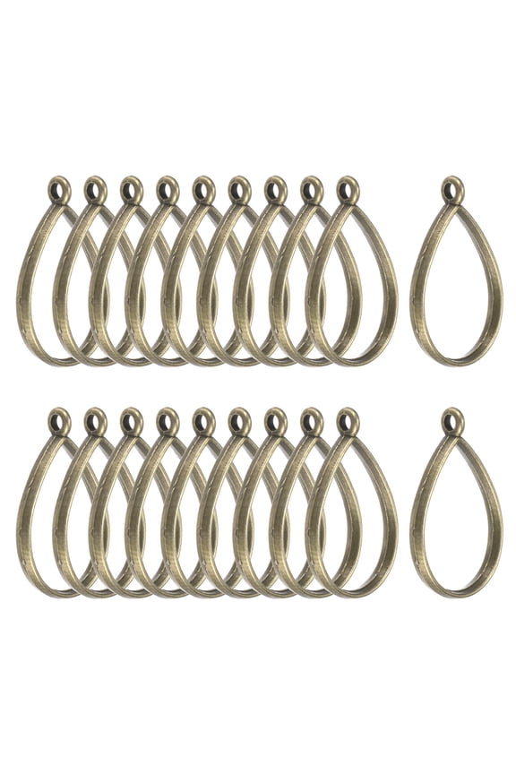 20-Pack Open Bezels for Resin, Teardrop Shape Open Back Bezel Pendants for Resin Jewelry Making/DIY Earrings Necklace, Alloy Hollow Frame Pendants [Bronze Tone]