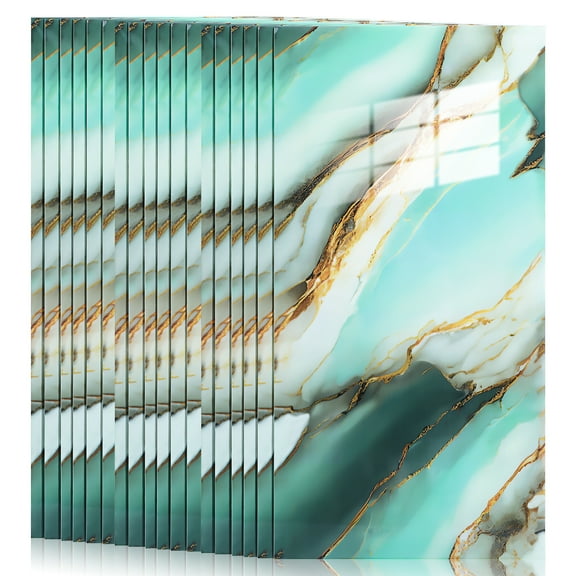 20 Pack Peel and Stick Tile Shower Waterproof Marble Tiles Wall Panels, 11.8"x23.6" Self-Adhesive Backsplash Tile