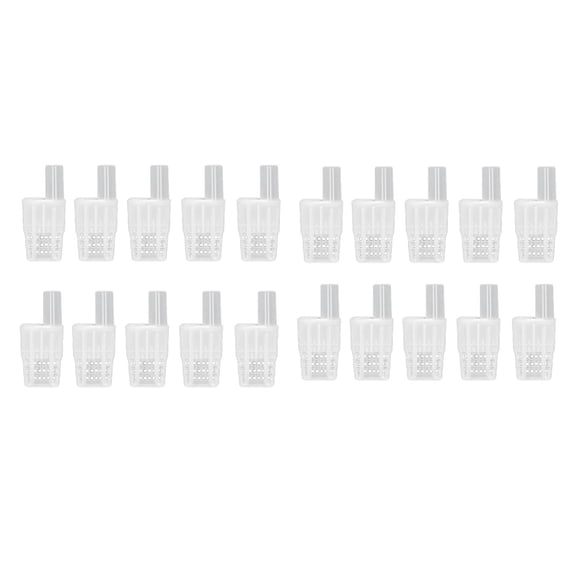 20-Pack Plastic Bee Queen Transport Cages with Storage Box - Portable Insectary Catcher for Beekeeping 20Pcs plastic