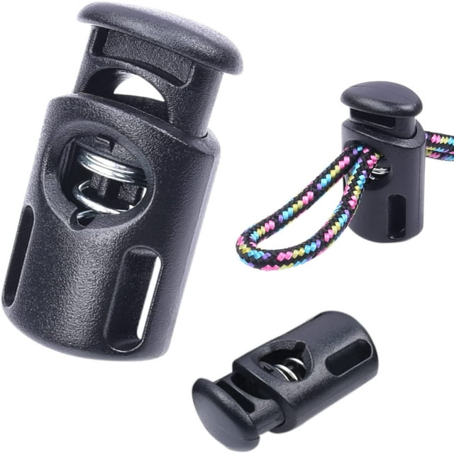 20 Pack Plastic Cord Locks, Stopper Toggle Clasps for Drawstring ...