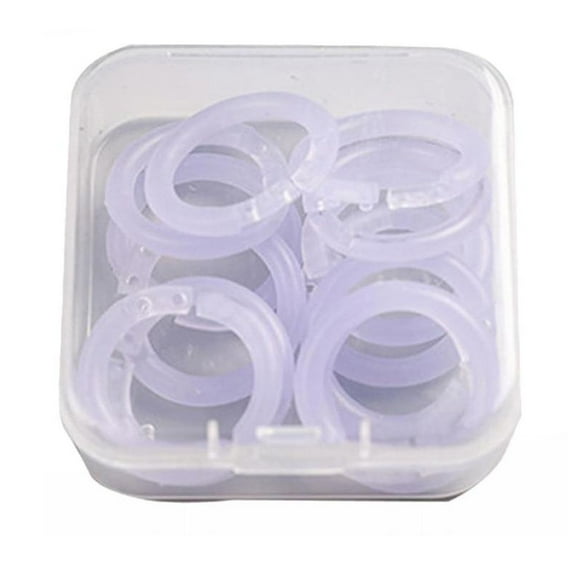 20-Pack Plastic Loose Leaf Rings, 15mm Multi-Color Flexible Book Rings for Organizing Cards, Documents, Swatches, School Supplies, Binders, and Keychains, 5 Assorted Colors