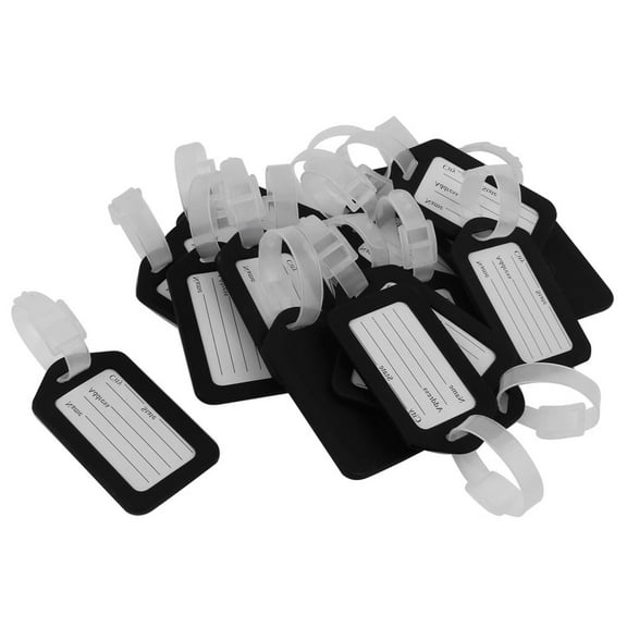 20-Pack Plastic Suitcase Bag Backpack ID Name Label Travel Luggage Holder Tags